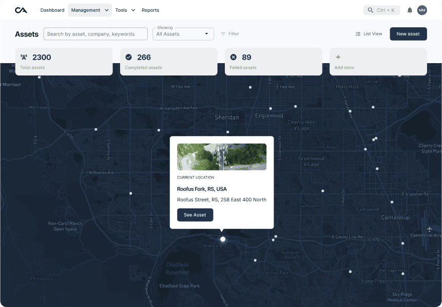 asset view profile report
